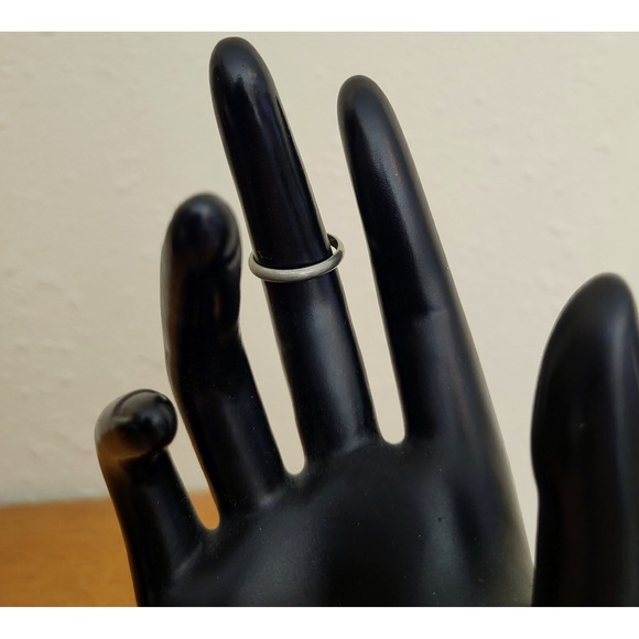 Mosaic Fashion Ring Adjustable Boho Silver Tone Metallic Hues - Picture 4 of 5